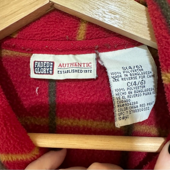 Women’s Vintage Faded Glory Plaid Fleece Western Button Down Jacket Size: S 4/6 - Picture 4 of 16